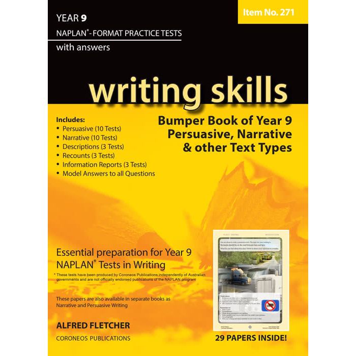 Writing Skills Bumper Book Year 9 NAPLAN Format* Practice Tests (Item no. 271)