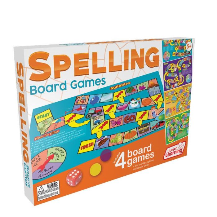 Spelling Board Games 4-in-1 JL423 (Ages 5+)
