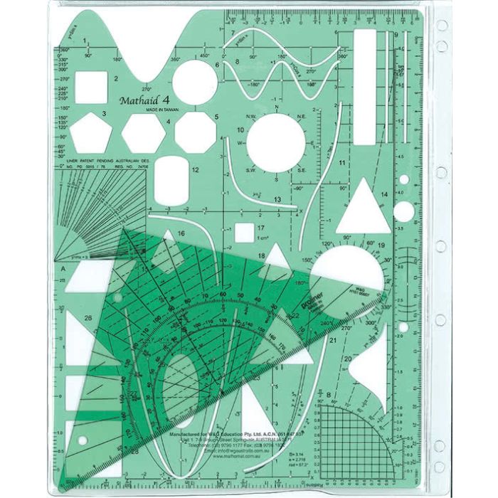 Mathaid 4 and Proliner Kit (Non‑formula) curve drawing template