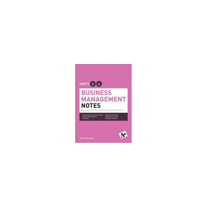 A+ Business Management Exam VCE Units 3 & 4