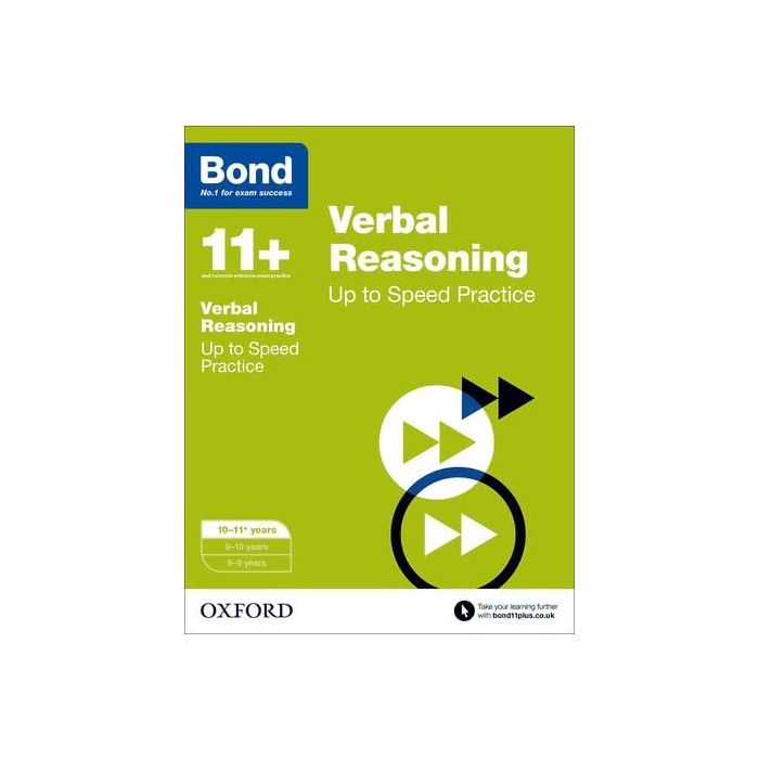 Bond 11+: Verbal Reasoning: Up to Speed Practice for 10 to 11+ years