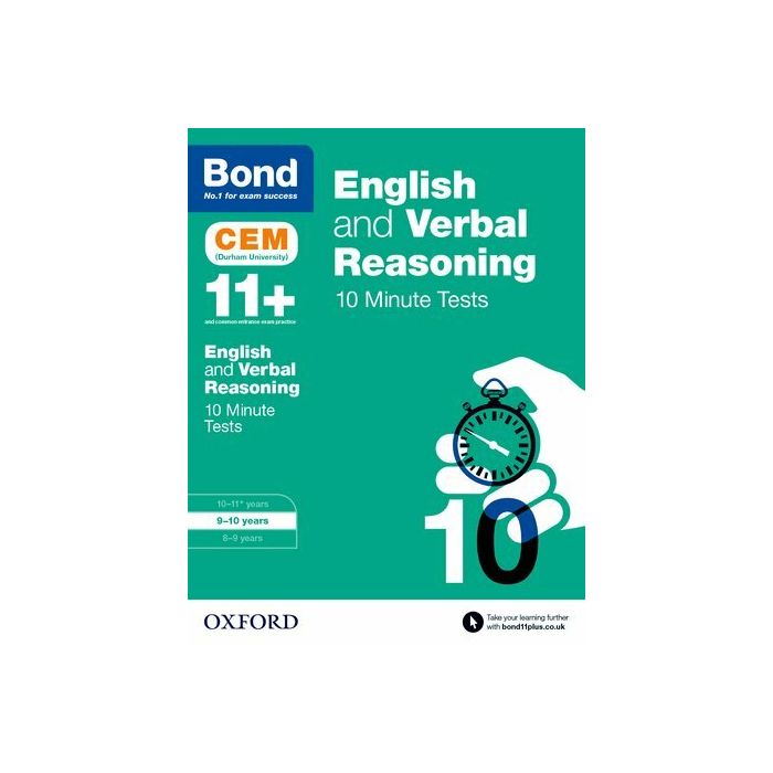 Bond 11+: English & Verbal Reasoning 10 Minute Tests 9-10 years