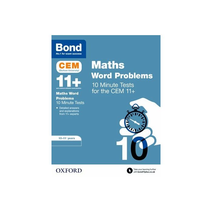 Bond 11+: CEM Maths Word Problems 10 Minute Tests 10-11 years