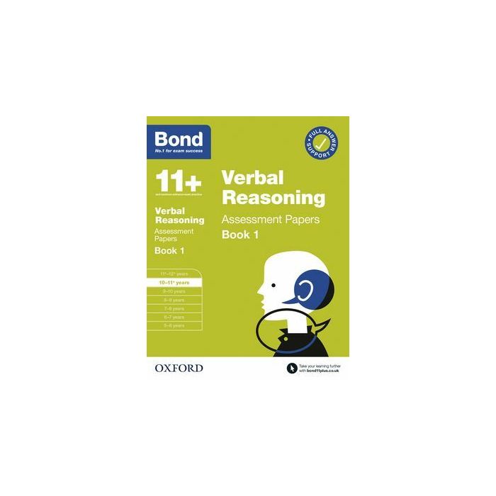 Bond 11+: Verbal Reasoning Assessment Papers for 10-11 yrs Book 1 (2020 Edition)