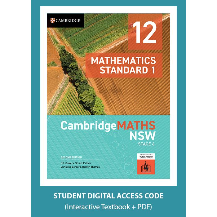 CambridgeMATHS NSW Stage 6 Standard 1 Year 12 2e Digital (Code Emailed)
