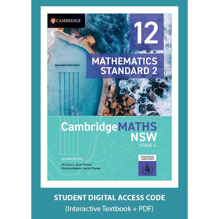 CambridgeMATHS NSW Stage 6 Standard 2 Year 12 2e Digital (Code Emailed) [Temporarily out of stock]