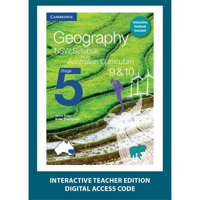 Geography NSW for the AC Stage 5 Year 9&10 Interactive Textbook Teacher Edition (Code Emailed)