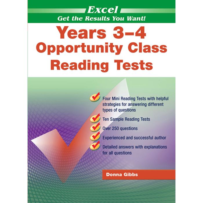 Excel Opportunity Class Reading Tests Years 3-4