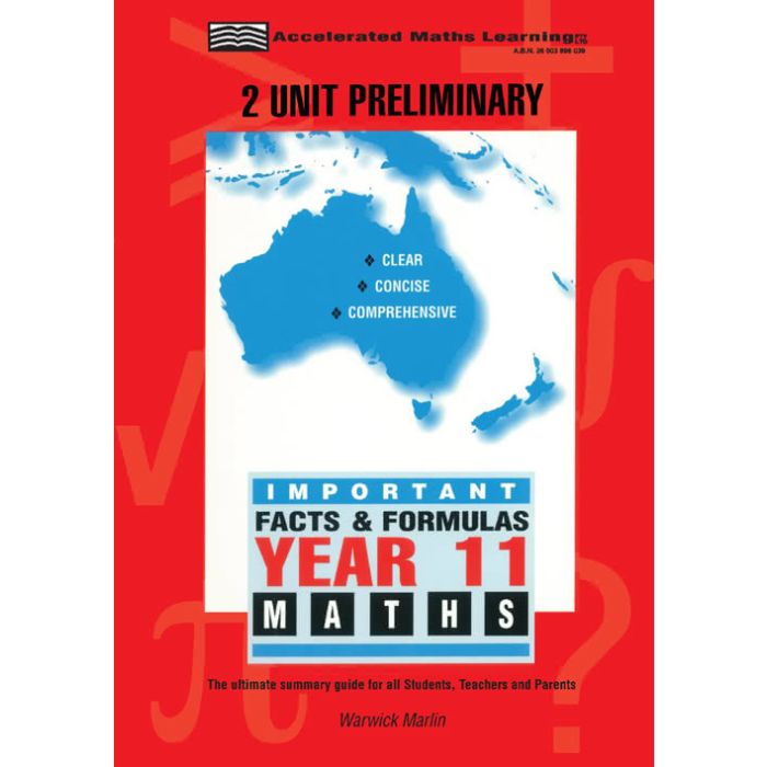 Facts and Formulas Year 11 2 Unit Preliminary (old syllabus)