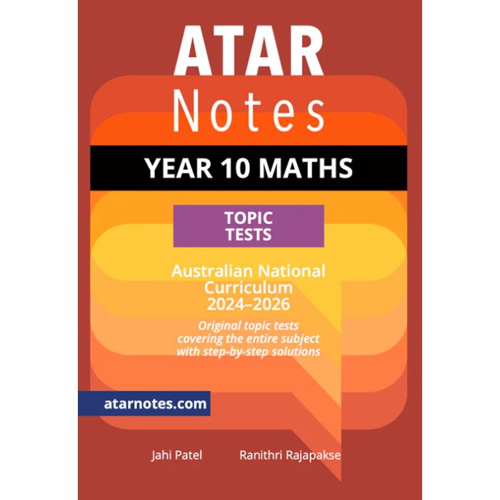 ATAR Notes: Year 10 Maths Topic Tests (2024-2026)