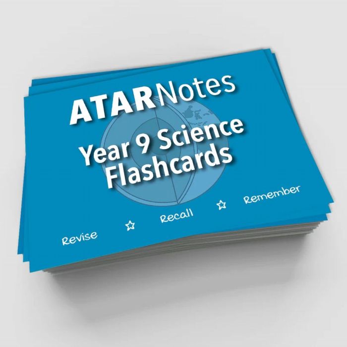 ATAR Notes Year 9 Science Flashcards (2026 Edition)