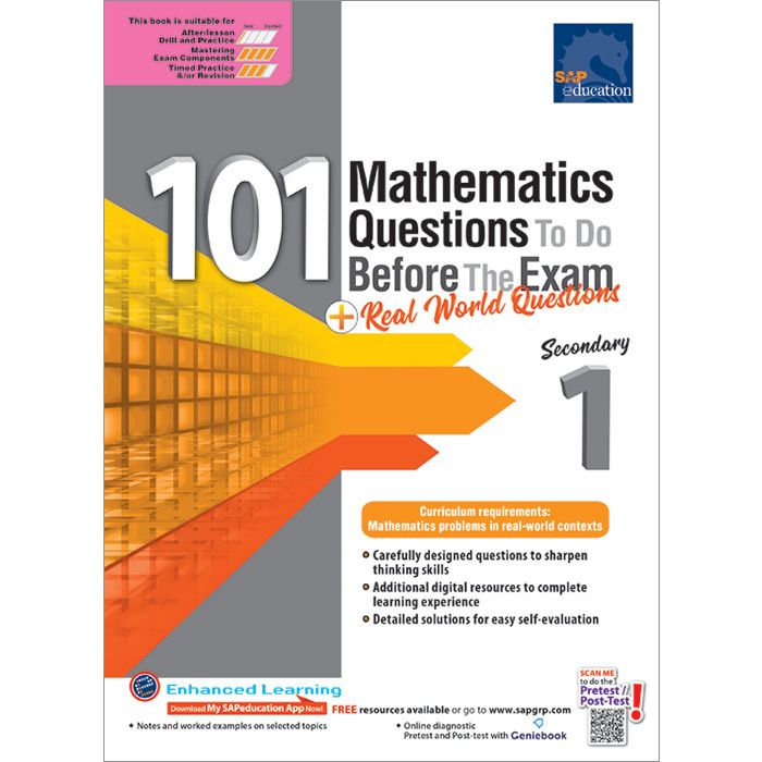 101 Maths Questions To Do Before the Exam + Real World Questions Secondary 1
