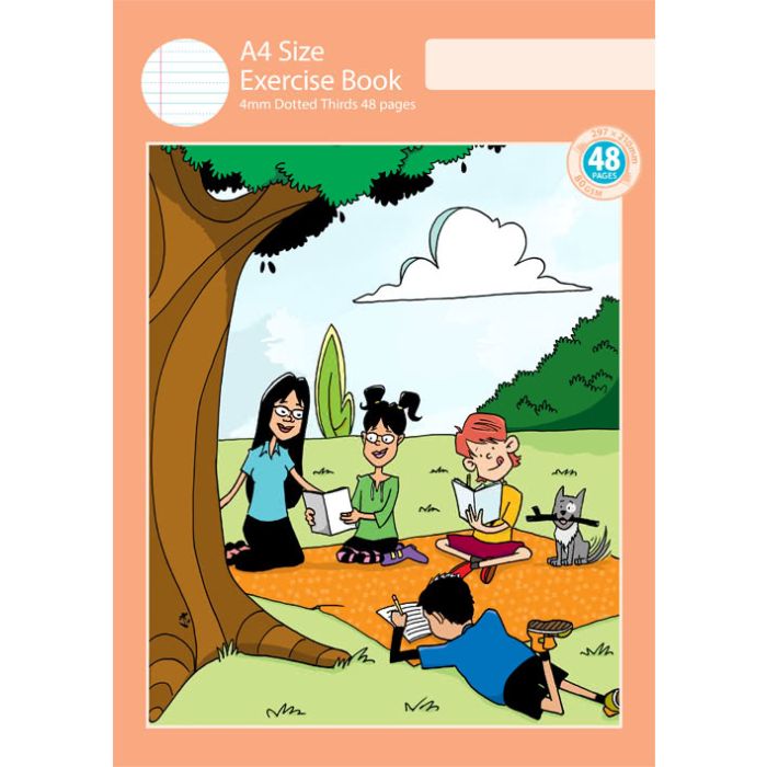 A4 Exercise Book 4mm Dotted Thirds 48pp