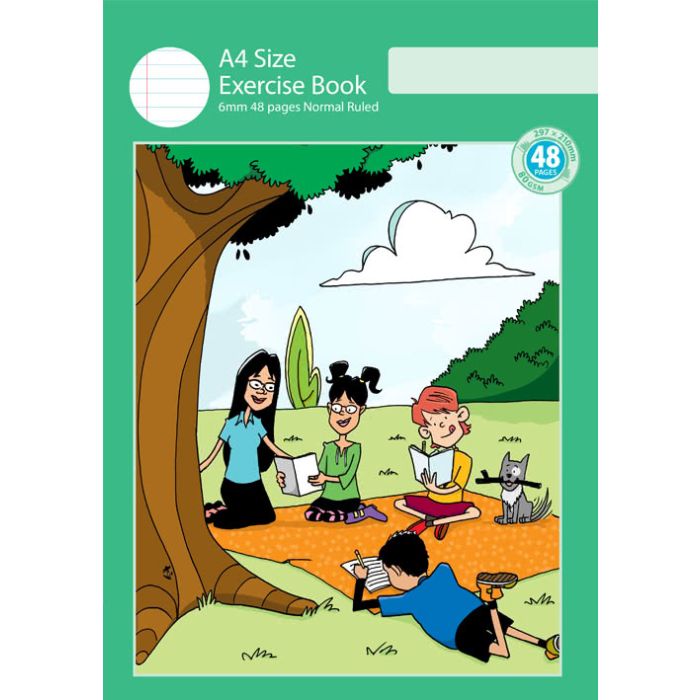 A4 Exercise Book 6mm Normal Ruled 48pp