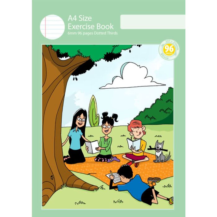 A4 Exercise Book 6mm Dotted Thirds 96pp