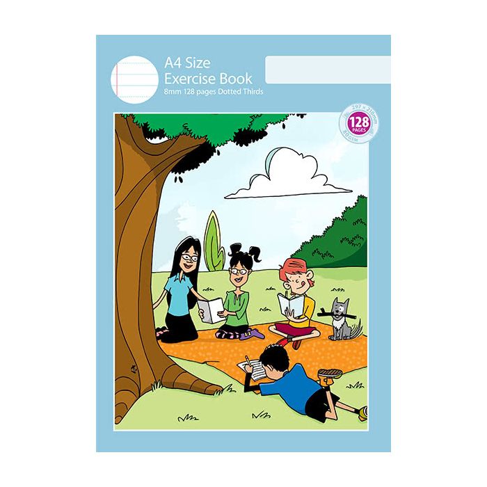A4 Size Exercise Book 8mm Dotted Thirds 128pp