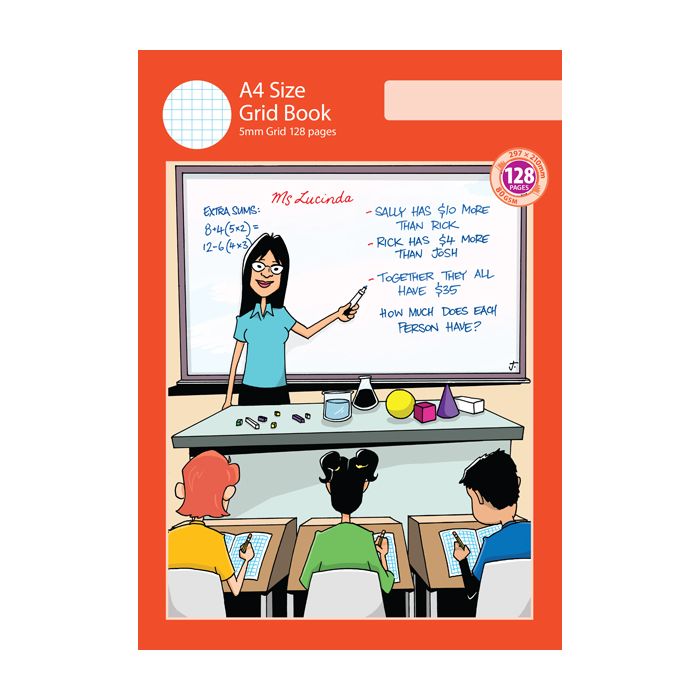 A4 Size Grid Book 5mm 128pp