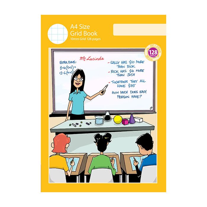 A4 Size Grid Book 10mm Grid 128pp