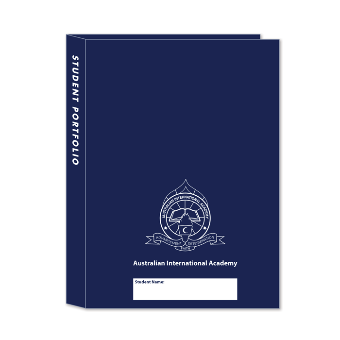 AIA A4 Blue 4-ring folder