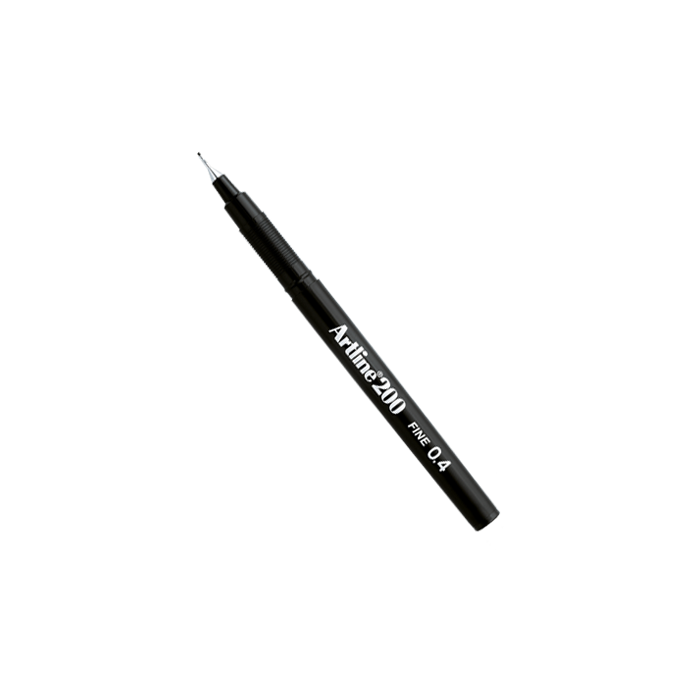 Artline Fineline Black Pen 0.4mm EK-200N