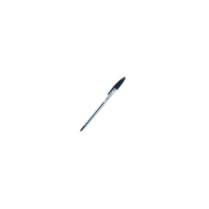 Bic Cristal ballpoint pen with cap - medium, black