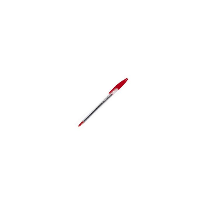 Bic Cristal ballpoint pen with cap - medium, red