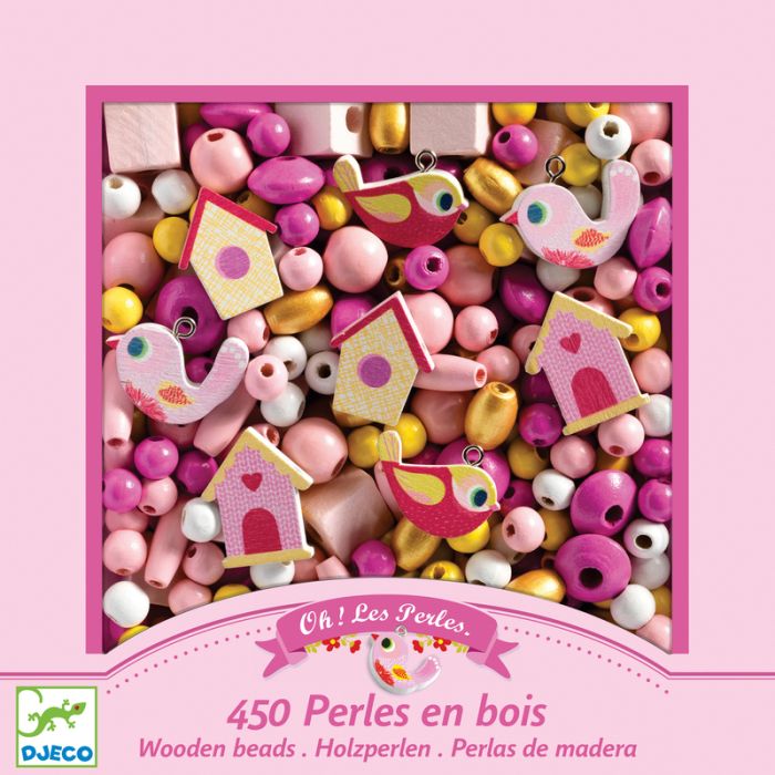 Djeco Wooden Beads Birds (4 years+)
