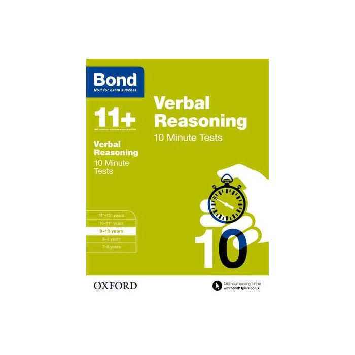 Bond 11+: Verbal Reasoning: 10 Minute Tests for 9 to 10 years