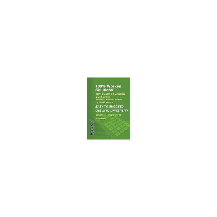 BOOK 2 MATHS 3U VOL 1