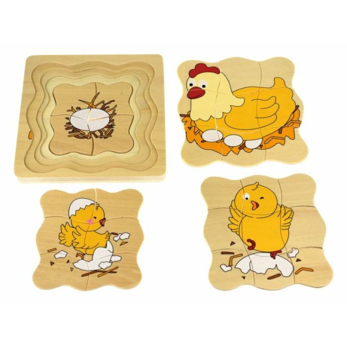 Chicken Lifestyle 4 Layers Puzzle (Ages 3+)