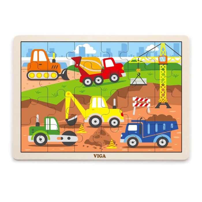 24pc Puzzle - Construction Vehicles
