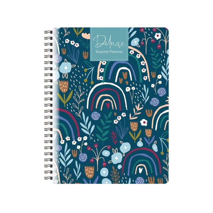Deluxe Primary Daily Teacher Planner Rainbow Fields 2524W