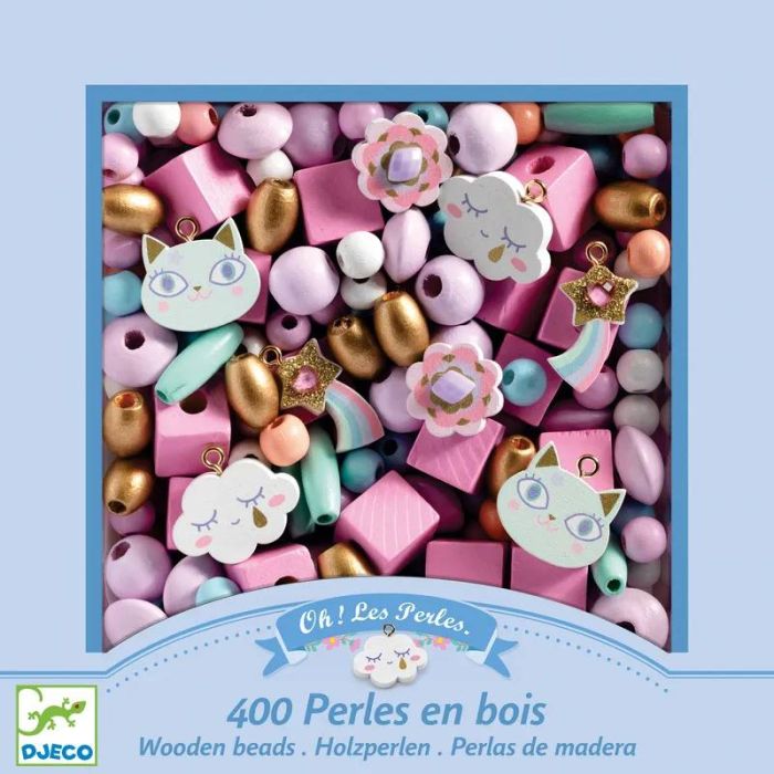Djeco Rainbow Wooden Beads (4 years+)