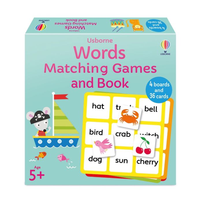 Usborne Words Matching Games and Book (Ages 5+)