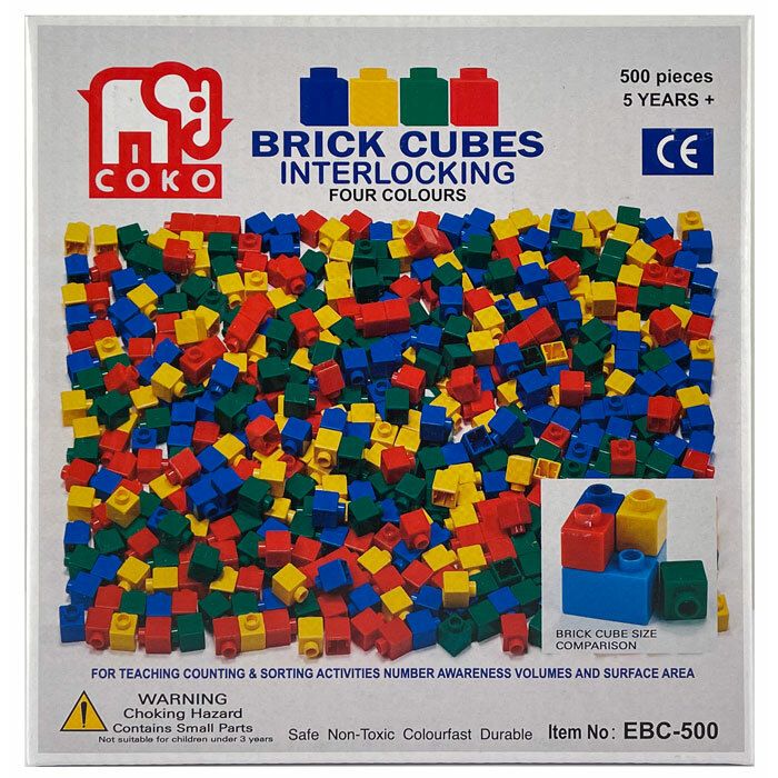 Coko Cube Bricks – 4 Assorted Colours 500 pc set (Ages 5+)