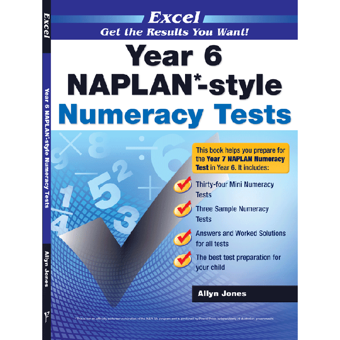 Excel NAPLAN*-style Numeracy Tests Year 6
