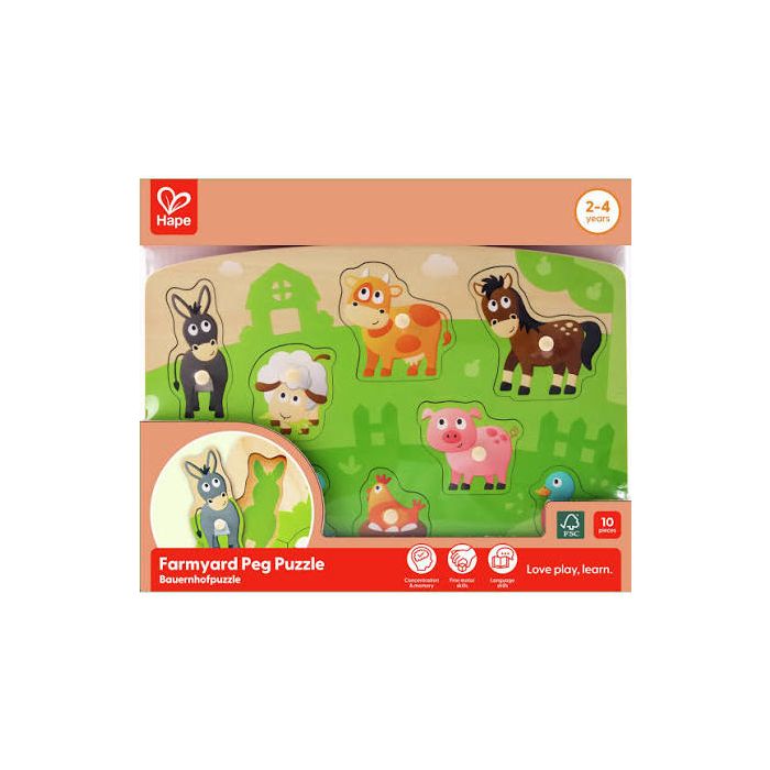 Farmyard Peg Puzzle 10pcs