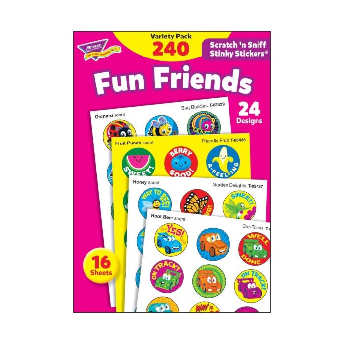 Scratch 'n Sniff Stinky Stickers Fun Friends Value Pack 240