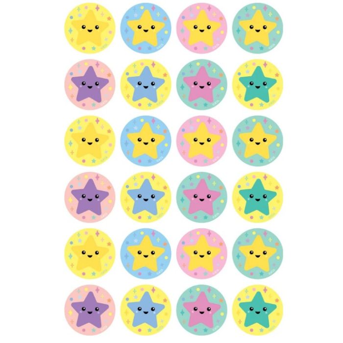 Happy Stars (Multicolour) - Merit Stickers (Pack of 96)