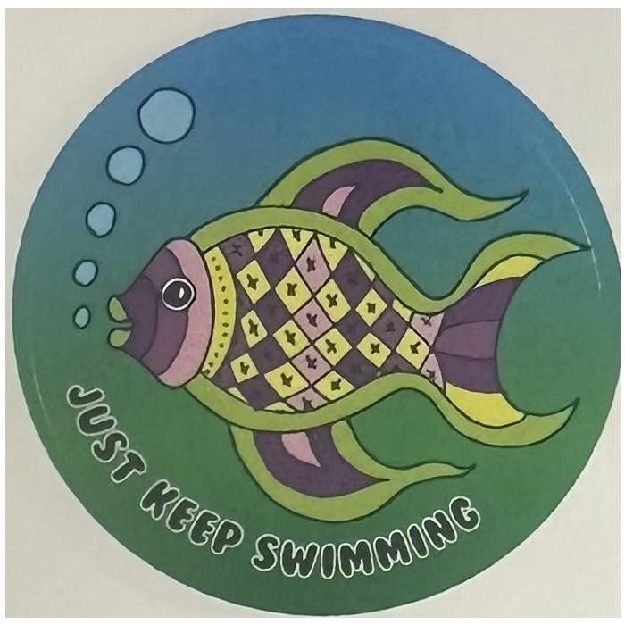 Magpie Stickers Just Keep Swimming MAG-058 - Pack of 100