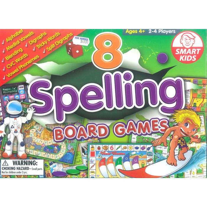 8 Spelling Board Games (Ages 4+)