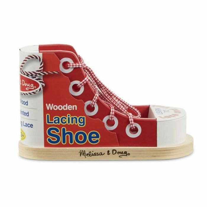 Melissa & Doug Wooden Lacing Shoe (Ages 3+)