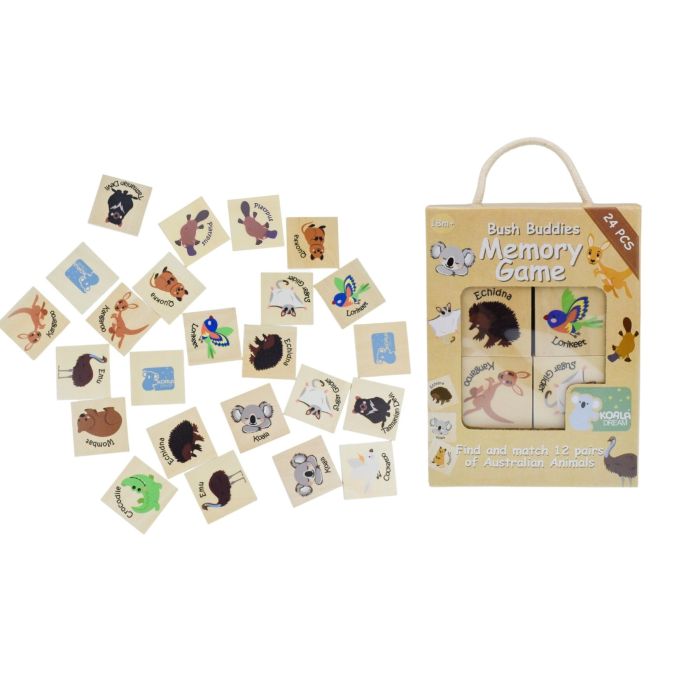 Bush Buddies Wooden Memory Game Australian Animals ET219