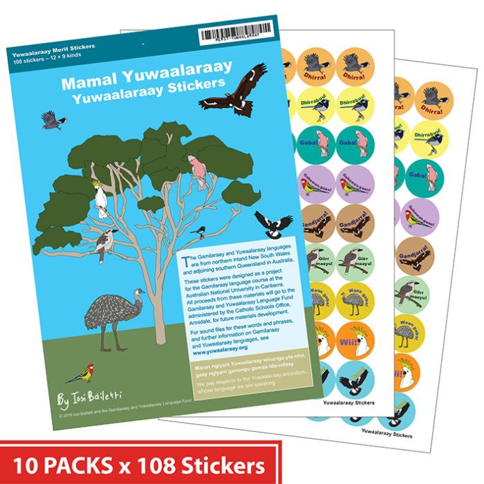 Yuwaalaraay Merit Stickers (10 Pack)