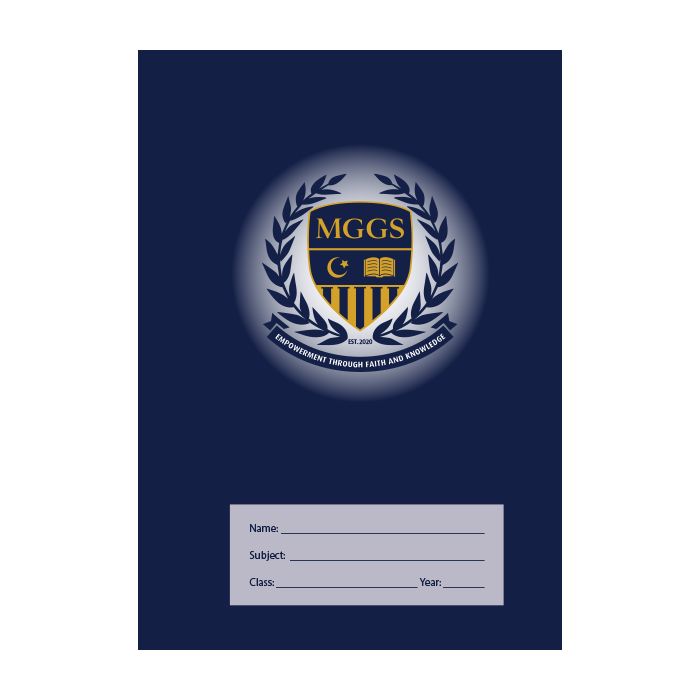A4 Size Exercise Book 8mm 128pp Arabic Ruled (with MGGS crest)