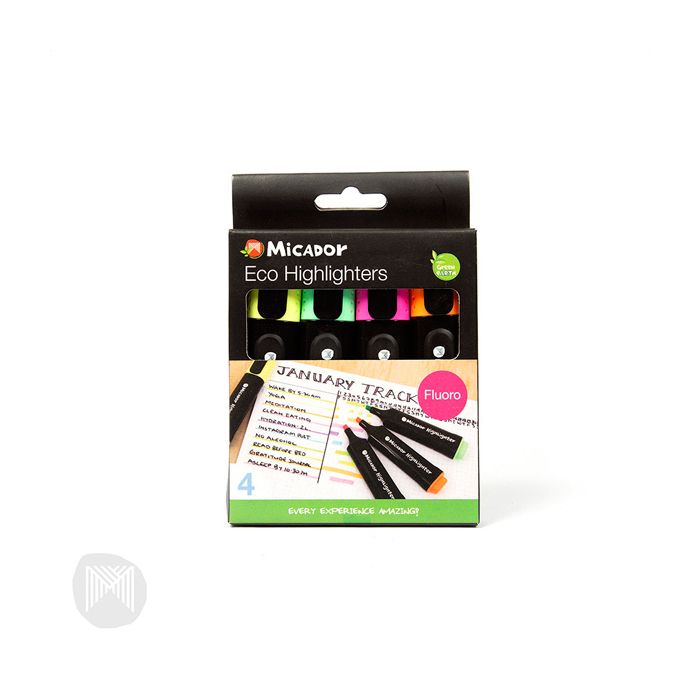 Micador Eco highlighters 4pk
