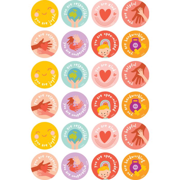 Character Values Merit Stickers - 29mm (Pack of 96) MS032