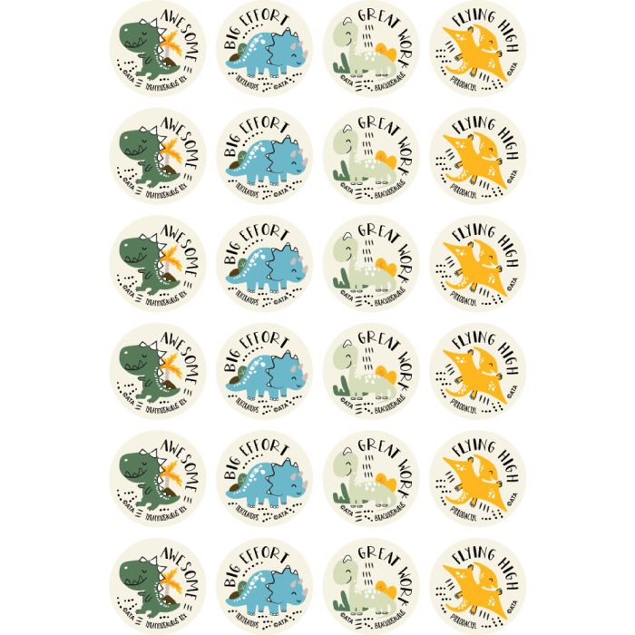 Dinosaurs Merit Stickers - 29mm (Pack of 96) MS080