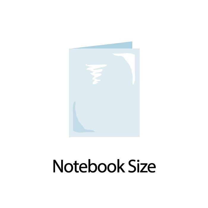 Notebook Size Clear Plastic Cover