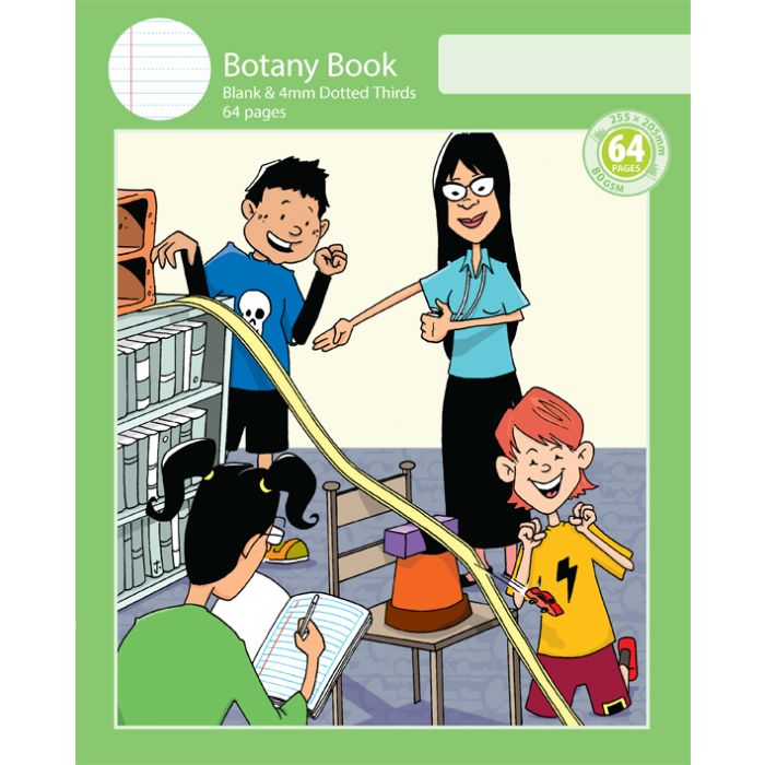 Notebook Size Botany Book 4mm Dotted Thirds 64pp